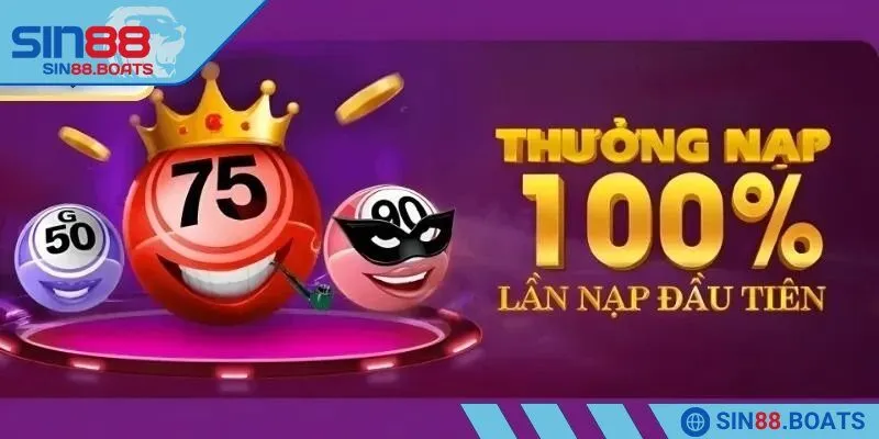 Khuyến mãi nạp lần đầu cho 100% giá trị nạp