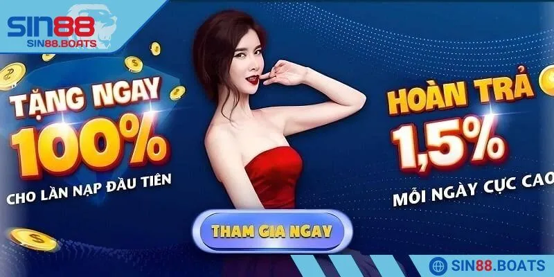 Hoàn tiền 10% nếu thua cược tại SIN88